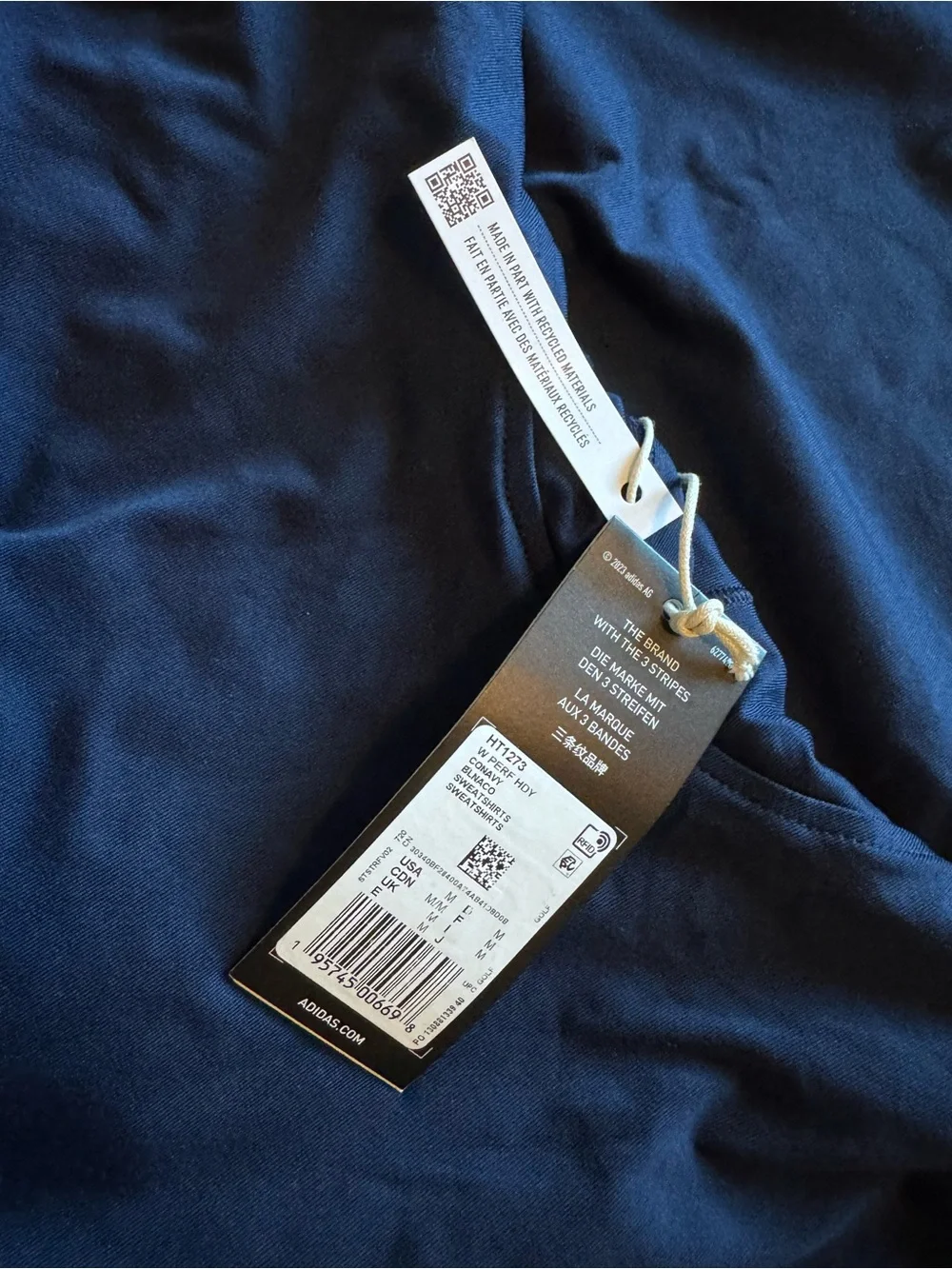 adidas Women's Navy t-shirt hoodie